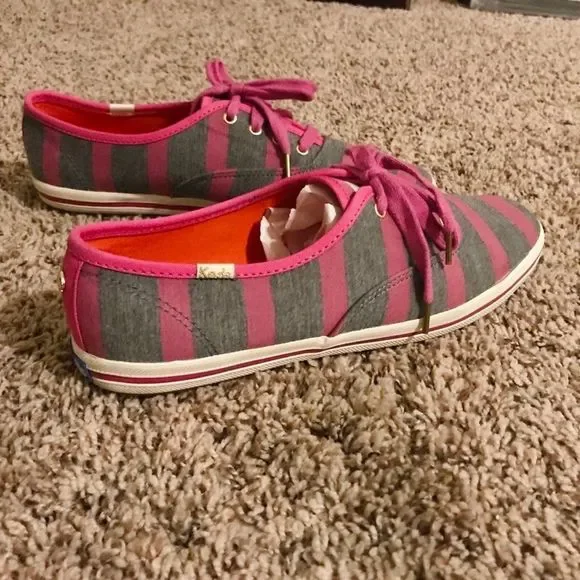New Kate Spade Special Stripes Addition Keds women size 8 striped pattern shoes - Picture 2 of 5